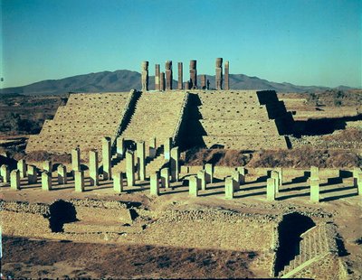 View of Pyramid B by Toltec